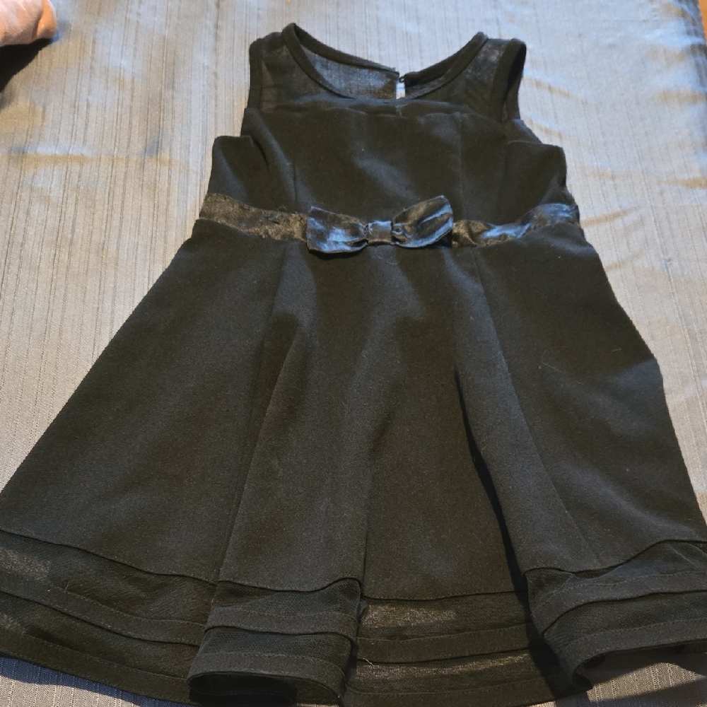 Elegant Black Kids Dress with Bow